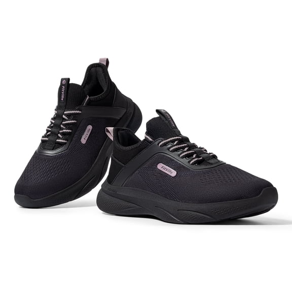 FitVille Wide Walking Shoes for Women, Hands Free Slip On Sneakers Lightweight Running Shoes Arch Support - V1