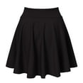 thumbnail image 4 of Entyinea Summer Skirts for Women Super Comfy Ultra Stretch Midi Skirt Knee Length with Pockets,Black L, 4 of 5
