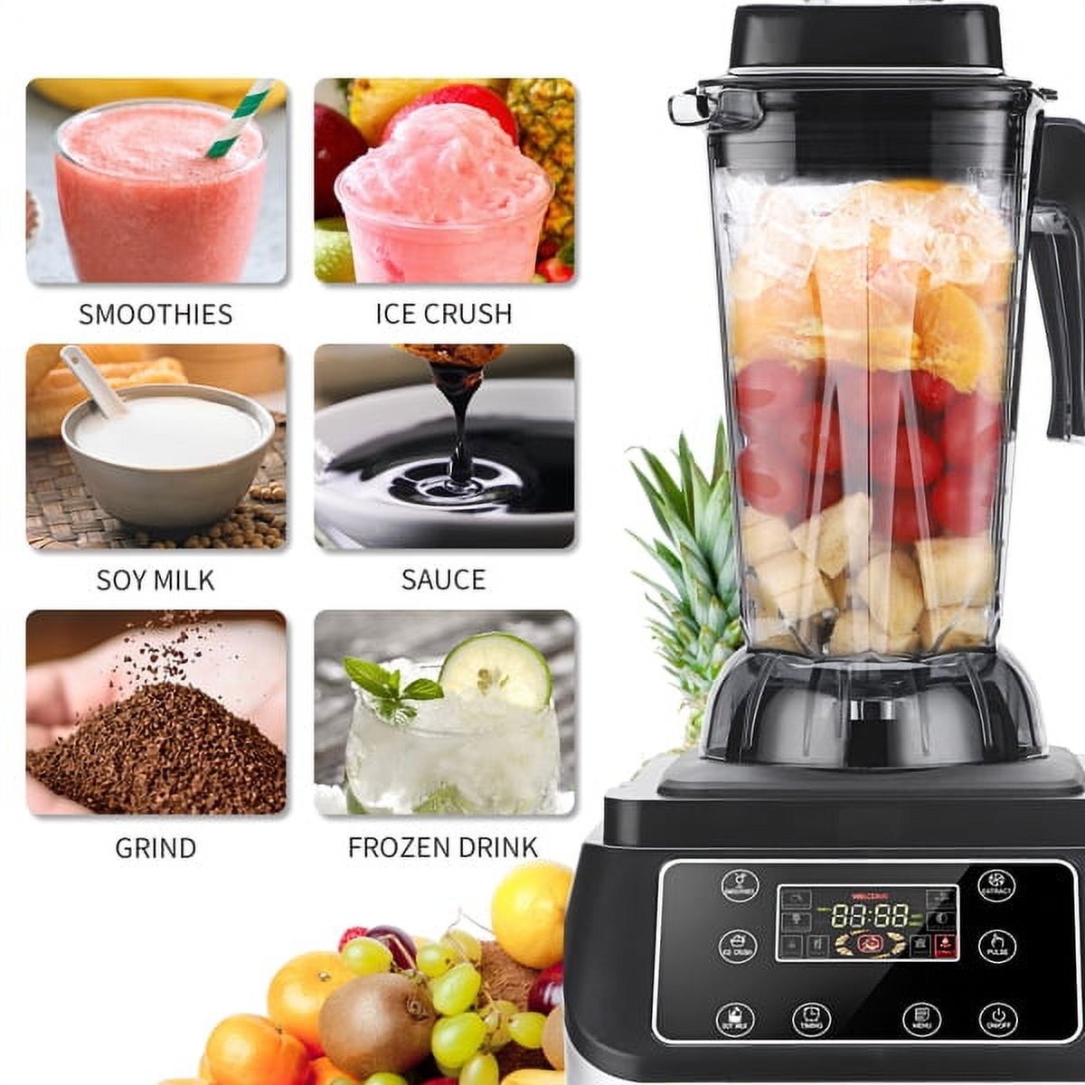 Clearance Sale! Blender Smoothie Maker, 2200W Blender for Shakes with  High-Speed Stainless Countertop, Variable speeds Control, Sharp Blade,  2.5L BPA Free Tritan Container