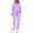 37# Light Purple, variant on Women's 2 Piece Fall Active Sets Loose Fit Zip Front Hooded Track Top Drawstring Jogging Pants Athletic Daily Outfits Purple S