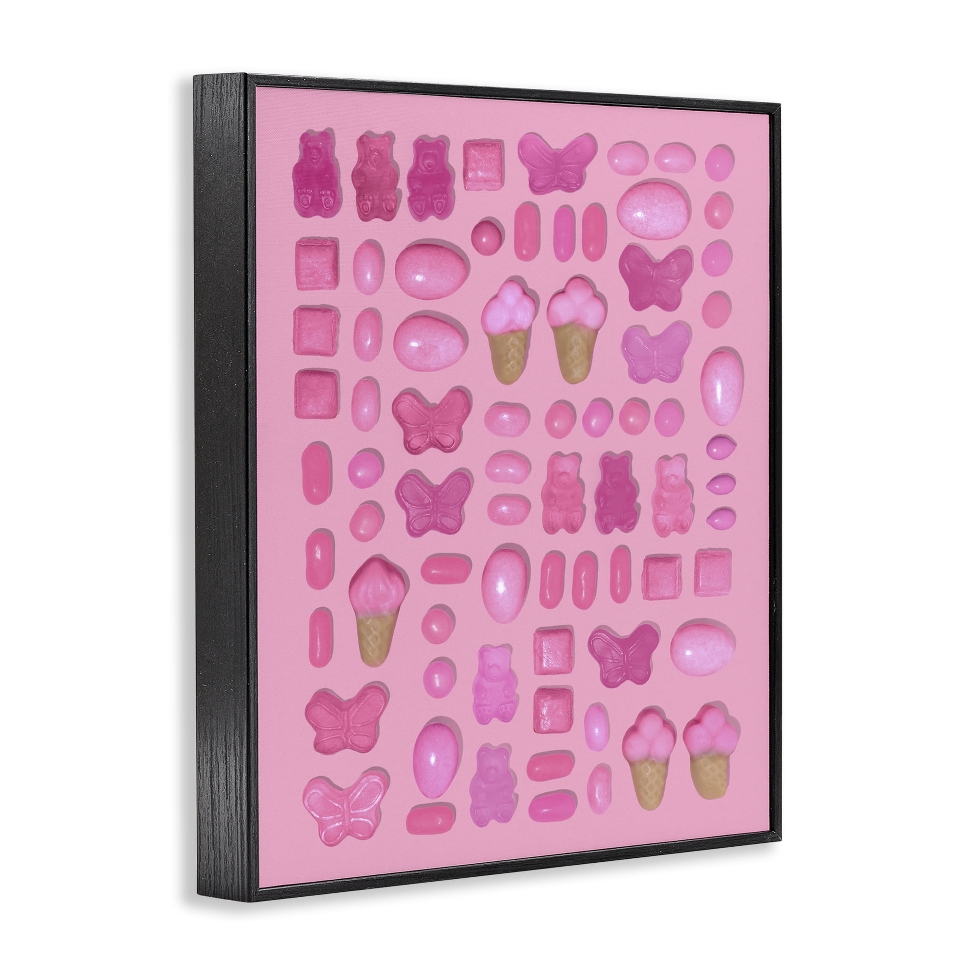 Stupell Industries Pink Toned Candies Black Framed Giclee Art, design by LISH Creative