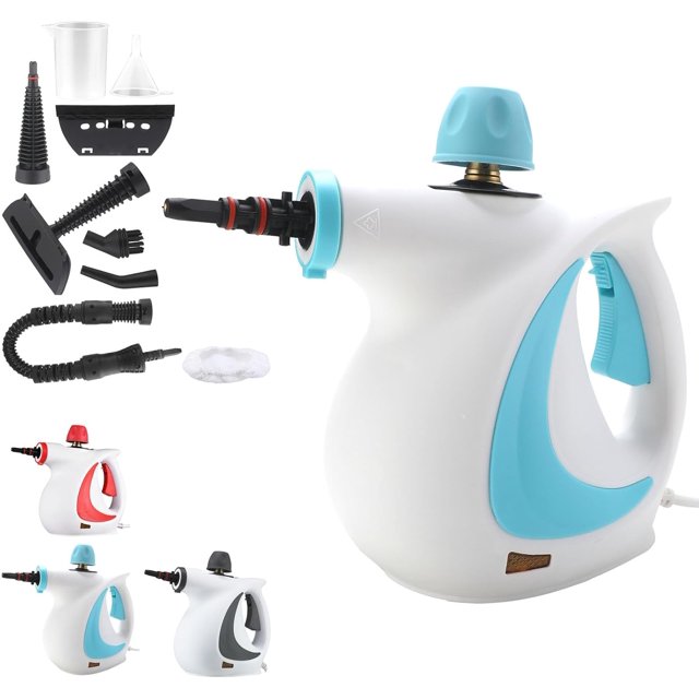 Laytic Steam Cleaner, Handheld Pressurized Steam Cleaner with 9 PCS Accessories, Multi-Purpose Steamer for Home Use, Cleaning Floor, Kitchen, Car, Couch (Blue)