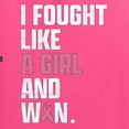 thumbnail image 6 of Wild Bobby I Fought Like A Girl and Won Breast Cancer Awareness Men Tee, Neon Pink, Small, 6 of 6