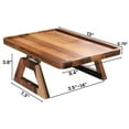 thumbnail image 4 of Danfoxer Acacia Wood Couch Arm Tray,Couch Tray,Folding Sofa Armrest Tray,Couch Arm Table Clip-On Couch Desk for Drinks, Snacks,Phone,Remote Control, 4 of 6