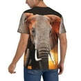 thumbnail image 2 of Fotbe Elephant Sunset in Kenya Baseball Jersey Shirt for Men and Women, Casual Short Sleeves Button Down T-Shirt-X-Large, 2 of 9