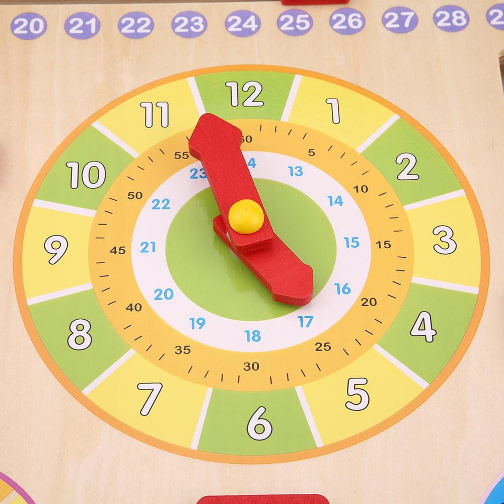 wooden clock toy