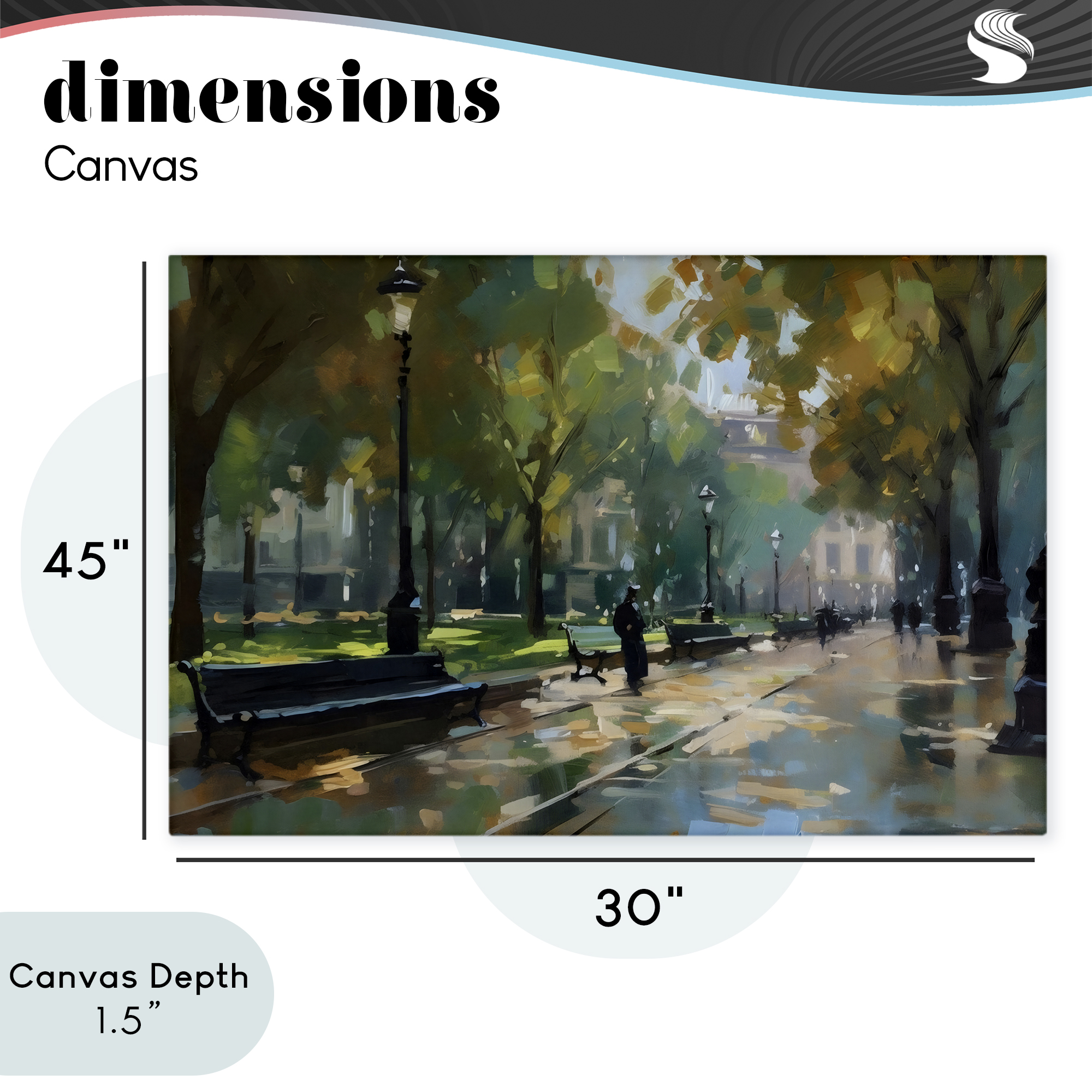Stupell Industries Park Promenade on Rainy Day Canvas Wall Art, design by Creative Studio