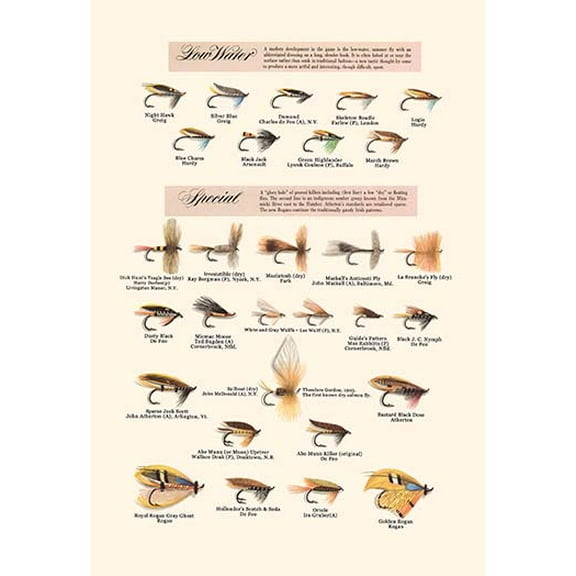 Fly-Fishing Lures: Low Water and Special Fine art canvas print (20" x 30")