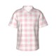 thumbnail image 1 of Fotbe Pink Checkboard Camisa Hawaiana para Hombre Unisex – Camisa Casual de Verano con Botones de Manga Corta de Algodón y Lino,Large, 1 of 7