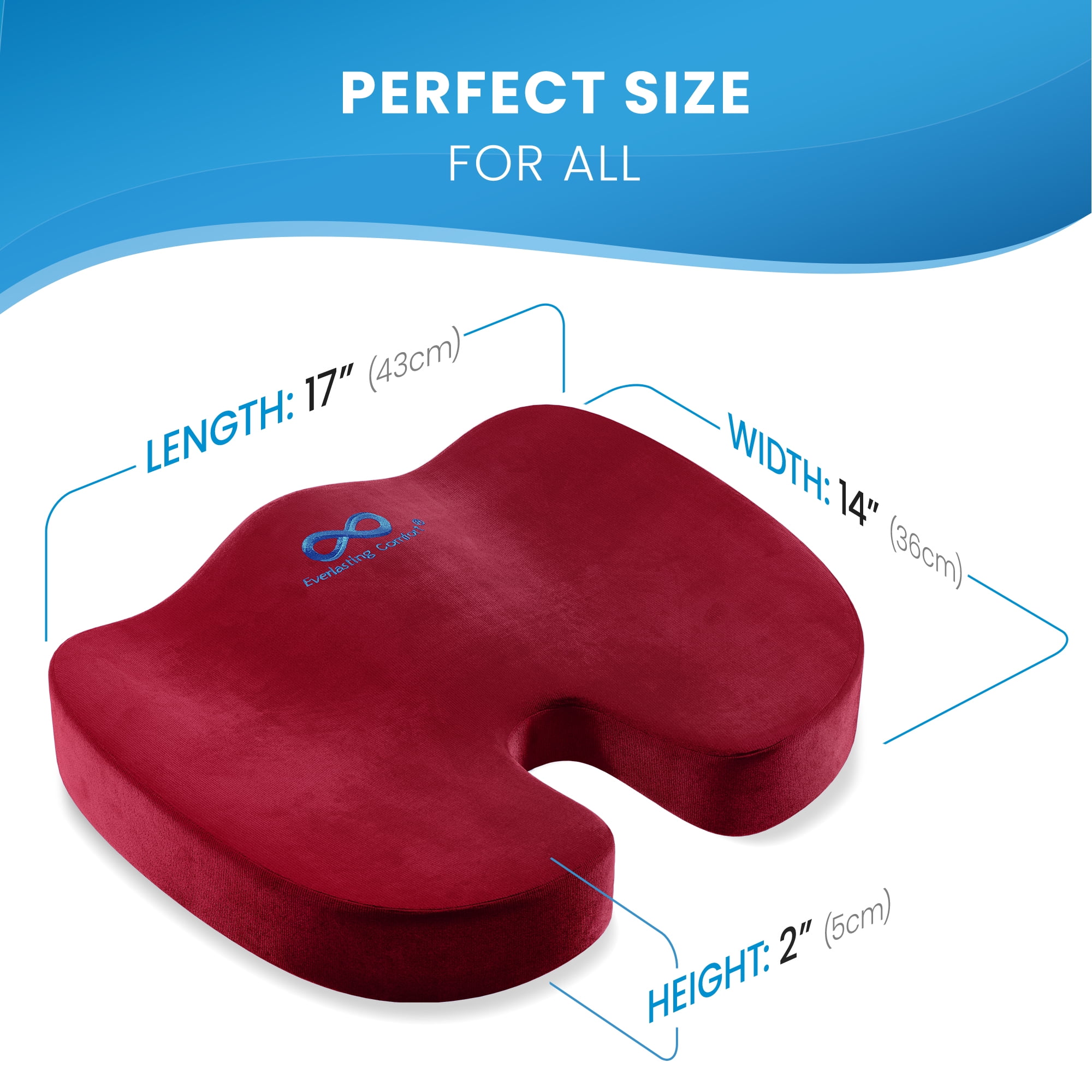 Everlasting Comfort Seat Cushion Pillow for Office Chair - Sit