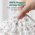 thumbnail image 2 of The Peanutshell Organic Cotton Playard Toddler Bed Sheets for Baby Boys and Girls, Sage Floral, 2 Pack, 2 of 7