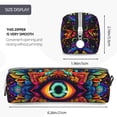 thumbnail image 3 of Sikiie Vibrant Psychedelic Eye Leather Pencil Case, Makeup Pouch, Zipper Pouch for Daily Essentials, Storage Organizer, Cosmetics and Stationary Bag, 3 of 7