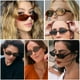 thumbnail image 3 of Gafas de sol VANLINKER 90s polarizadas retro ovaladas para mujer, color marrón, 3 of 4