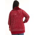 thumbnail image 3 of June & Vie Women's Plus Size Sequin Button-Up Sweater, 3 of 6