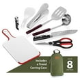 thumbnail image 2 of Camp Kitchen Utensil Organizer Travel Set, Portable BBQ Camping Cookware Utensils Travel Kit, Perfect for Sporting Events, Hiking, Boat Rides and Other Outdoor Activities GREEN, 2 of 7