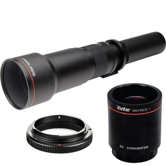 Long-Range 650mm-2600mm f/8 Manual Telephoto Zoom Lens for Nikon SLR Cameras