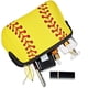 thumbnail image 3 of Paquete de 2 bolsas de maquillaje con estampado de béisbol, bolsa de viaje para cosméticos, bolsa de neopreno impermeable con cremallera para mujeres y niñas, compañeros de equipo de viaje (amarillo) Fokelyi MZQ-0934, 3 of 7