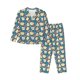 thumbnail image 1 of Balery Eggs Toast Bacon And Arugula Conjunto de Pijama con Estampado para Mujer, Conjunto de Dos Piezas con Manga Larga, Ropa de Dormir Suave con Bolsillos, Pijamas Cómodos-X-Large, 1 of 7