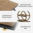 thumbnail image 5 of Tribesigns End Table, Wood Side Table with Black Metal Frames, Narrow End Table with 3 Storage Shelves for Living Room, 5 of 7