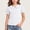 White, variant on BXJX Girls Cotton T-shirts Size 7-8 T, Short Sleeve Casual School Peter Pan Collar Kids Tees with Ruffle Pink