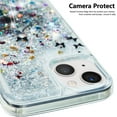 thumbnail image 5 of Glitter Case for iPhone 15 Plus, iPhone 15 Plus Liquid Case Cute Pink Moving Liquid Floating Sparkle for Girls Women Quicksand Clear Soft TPU Protective Cover Case for iPhone 15 Plus Dandelion, 5 of 10