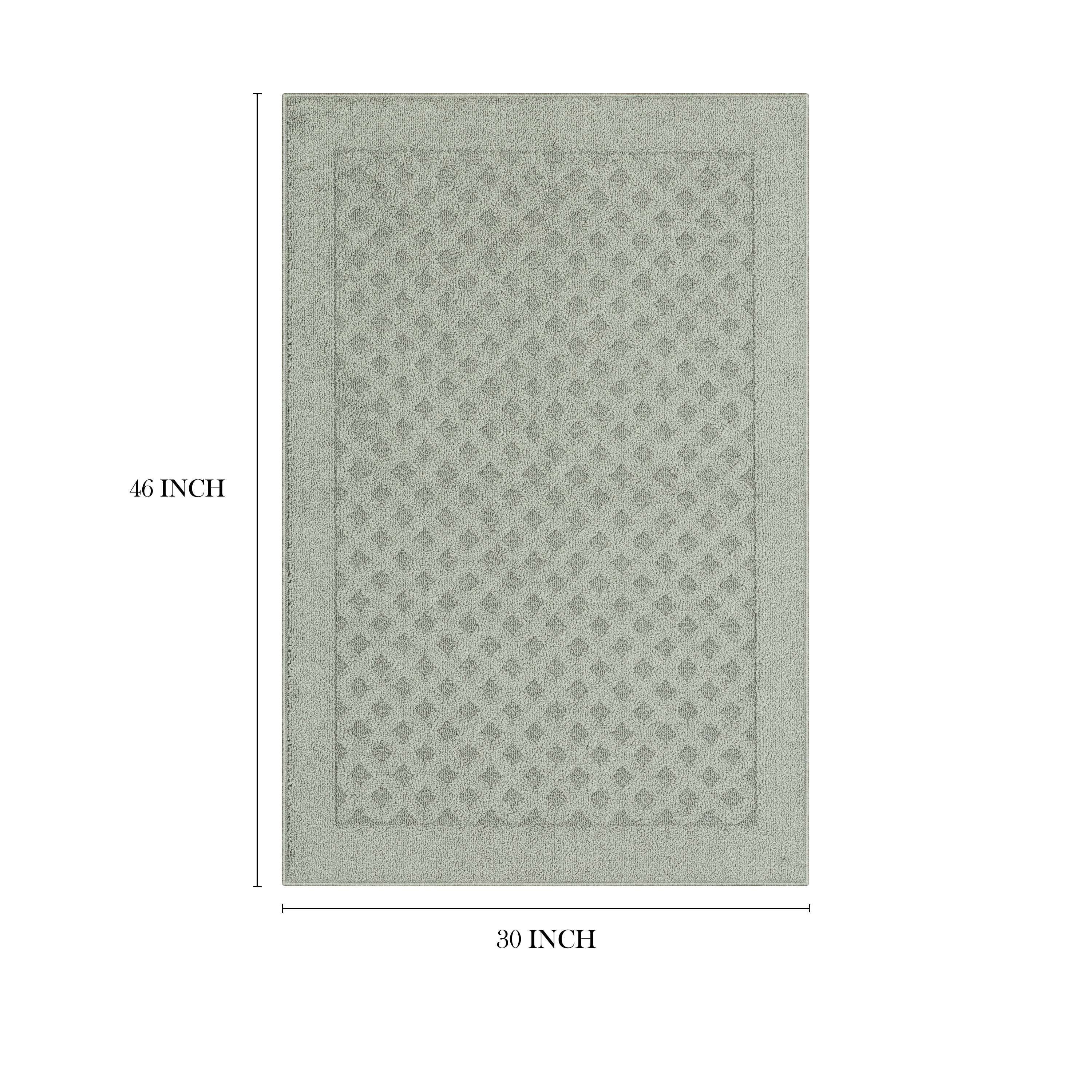 Mainstays Dylan Solid Diamond Olefin Pewter Gray Indoor Accent Rug, 2 ft 6 in x 3 ft 10 in