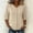 Beige, variant on Plcasen Embroidered Tops for Women 3/4 Sleeve Peasant Blouse V Neck Button Down Shirts Dressy Casual