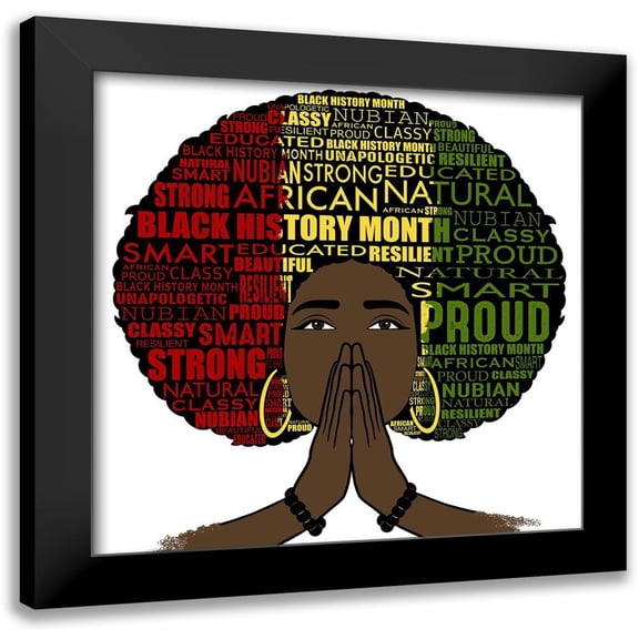 Prime, Marcus 12x12 Black Modern Framed Museum Art Print Titled - Black History Pride