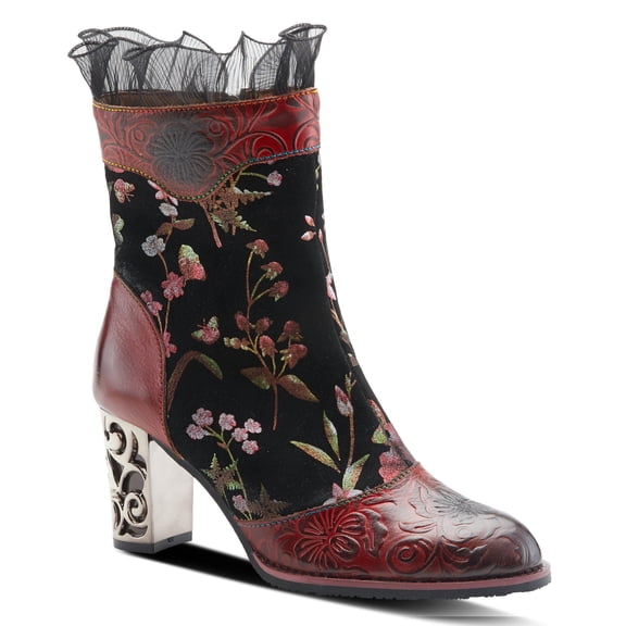 Spring Step L’Artiste Gaga Women's Hand-Painted Mid-Calf Boots with All-Day Comfort