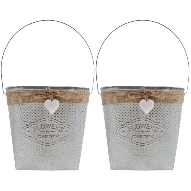 Flower Vase Galvanized Wall Farmhouse Metaltall Bucketsflowerpot Jug