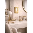 thumbnail image 3 of Rio Salto Floral Collection Brushed Brass Gold Rocker Light Switch Plate, 1-Gang 5" x 3.13" 4-Pack Midsize Metal Wall Plates Decorative Outlet Cover Premium Heavy-Gauge Wall Plates, 3 of 8