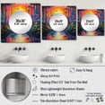 thumbnail image 4 of Designart "Sacred Reveries Sun Ascending Celestial Grove Stream I" Christianism Square Mirror Wall Decor Traditional - Large Pink Square Bathroom Mirror - Square Printed Wall Mirror Art, 4 of 5