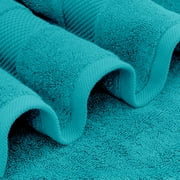 White Classic Hotel Collection Luxury 8-Piece 100% Turkish Cotton Towel Set, Aqua