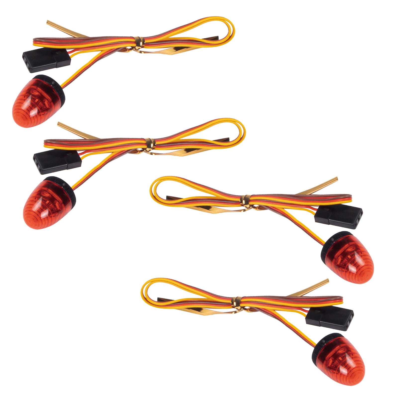 4 Pack LED Strobing Flashing Rotating Lights for Tamiya 1/14 RC