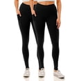 thumbnail image 2 of 2 Pack Women's High Waisted Active Full Length Leggings With Side Pockets 28"Inseam Yoga Workout Pants, 2 of 5