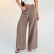 thumbnail image 4 of Women's high-waisted stretch casual style wide-leg pants Pink XXL, 4 of 4