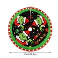 thumbnail image 3 of Christmas Tree Skirt, 30 Inch Red & Green Merry Christmas Tree Skirt Collar, Soft Farmhouse Xmas Holiday Decoration, 3 of 7