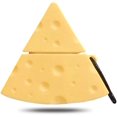 thumbnail image 1 of Super Cute Cheese Case, 3D Cartoon Soft Thicken Protective Mini Bag Silicone Creative Airpods 1 & 2 Cover with Keychain (Cheese), 1 of 6