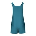 thumbnail image 4 of Ulitacool Girls Romper Sleeeveless Round Neck Summer Solid Color Short Jumpsuit For Girls Bodysuit Comfortable Onesie Sky Blue 7-8 Years, 4 of 4