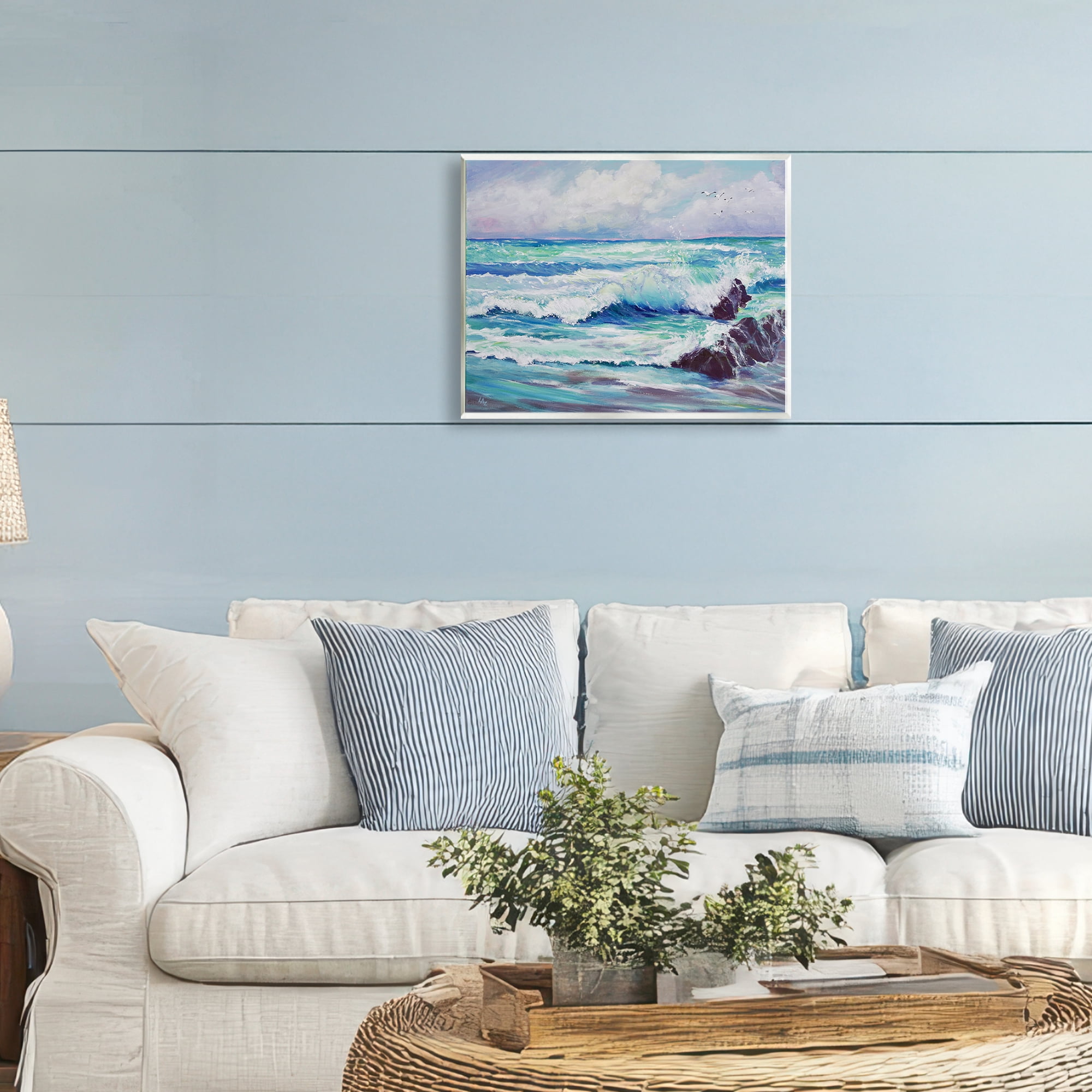 Stupell Industries Down By The Sea Wall Plaque Art, design by Lee Ann Zirbes