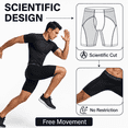 thumbnail image 3 of Men’s 3‑Pack Compression Performance Shorts, Quick‑Dry Breathable Stretch Tight Athletic Shorts for Running, Gym, Training & Sports, 3 of 10