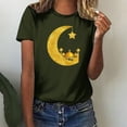 thumbnail image 2 of Penkiiy T-Shirt Musulman Ramadan pour Femmes T-Shirts Graphiques d'Été pour Femmes Mignon Boho Manches Courtes Col Rond Tee Filles Blouses Décontractées Amples 3TG Vert Armée, 2 of 6
