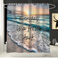 thumbnail image 2 of Inspirational Quotes Sunset Sea Beach Pattern Polyester Shower Curtain for Bathroom Decor 72x72 inch, 2 of 7