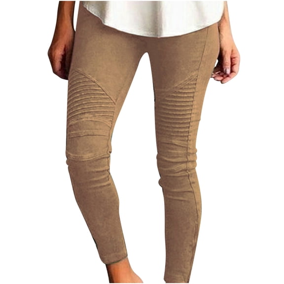 Brilliant Women's Pants Plus Size Long Fashion Women Lady Skinny Pants High Waist Stretch Slim Pencil Trousers clothes under $5.00
