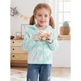 thumbnail image 4 of Usaibhir Toddler Baby Girls Fall Clothes Fleece Jackets Hooded Zip Up Cute Prints Fuzzy Coats Size 12M-6T, 4 of 13