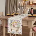 thumbnail image 2 of Table Runners 36 Inches Long Dress Scarves, Spring Floral Pig Farmhouse Kitchen/Dining Table Runner, Short Coffee Tablerunners, Weeping Flowers Leaves Farmhouse Rustic 13x36 Inch, 2 of 9