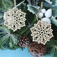 thumbnail image 3 of Xihbxyly Juego de Colgantes Navideños de Madera, Diseño de Copo de Nieve, Pulido Artesanal, Decoración Festiva para El Hogar, Regalos para Celebraciones Familiares, 10 Piezas, Estilo Navideño Único., 3 of 3