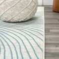 thumbnail image 4 of JONATHAN Y LUXOR 2 x 8 Runner Rug, Arlo Woodgrain Geometric - Ivory/Blue, LUX104A-28, 4 of 7