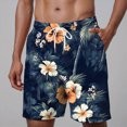 thumbnail image 2 of KPOPLK Mens Swim Trunks Shorts Speedo Swimsuit Summer Bathing Suits Casual Swimwear Swimming for Surfing Gifts for Men Beach(Navy,L), 2 of 5