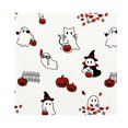 thumbnail image 2 of MYUNNIL Halloween Ghost Throw Blanket, 39 x 28 Inch Soft Comfact Ghost Pumpkin Maple Leaf Pattern Fleece Blanket, Fall Adorable Durable Decorative Cushion for Sofa Bedroom Office Supply, White, 2 of 7